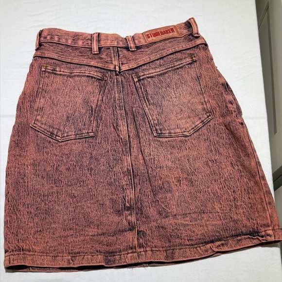 Denim acid washed Pink Skirt - Picture 2 of 8
